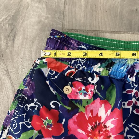 Polo Ralph Lauren Swim Trunks Men L Colorful Floral Hawaiian Shorts Bathing Suit - Picture 6 of 11